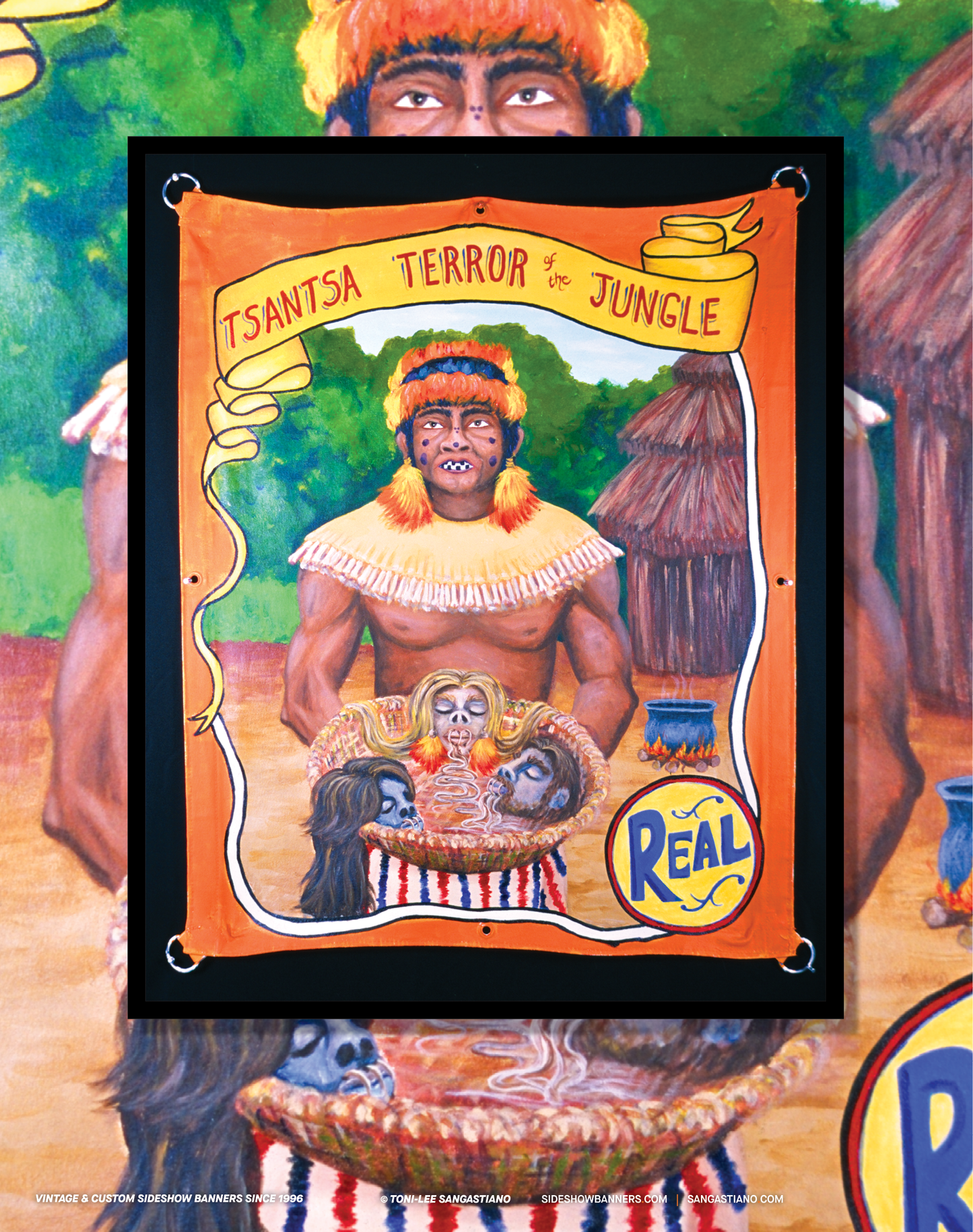 Tsantsa Terror of the Jungle (Shrunken Heads) Sideshow Banner Poster 11 x 14 Inch