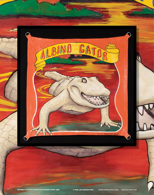 Albino Gator Sideshow Banner Poster 11 x 14 Inch
