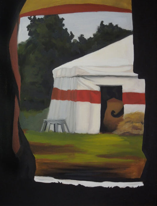 Elephant Tent, Italian Circus. Oil on linen. 14 in x 18 in.