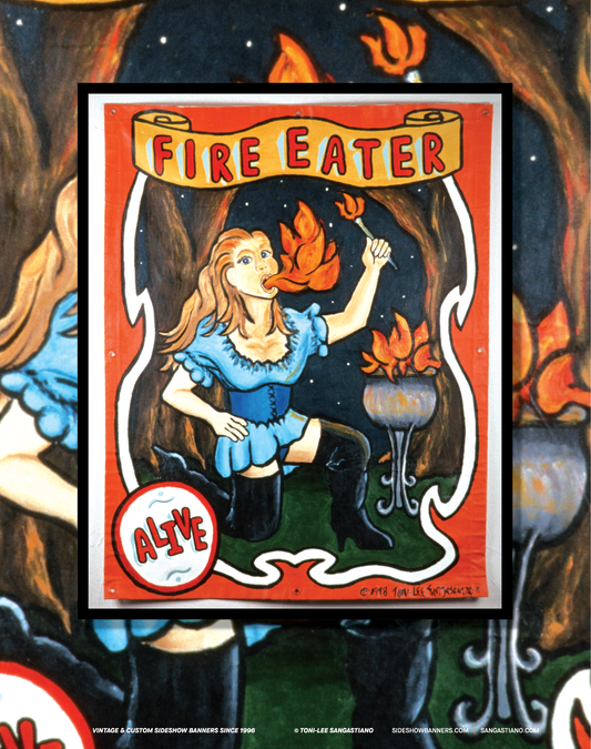 Fire Eater Sideshow Banner Poster 11 x 14 Inch