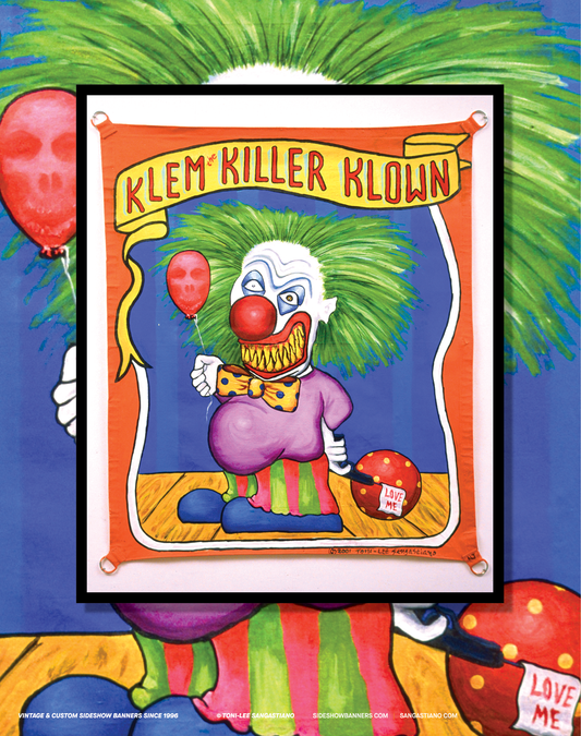 Klem the Killer Klown Sideshow Banner Poster 11 x 14 Inch