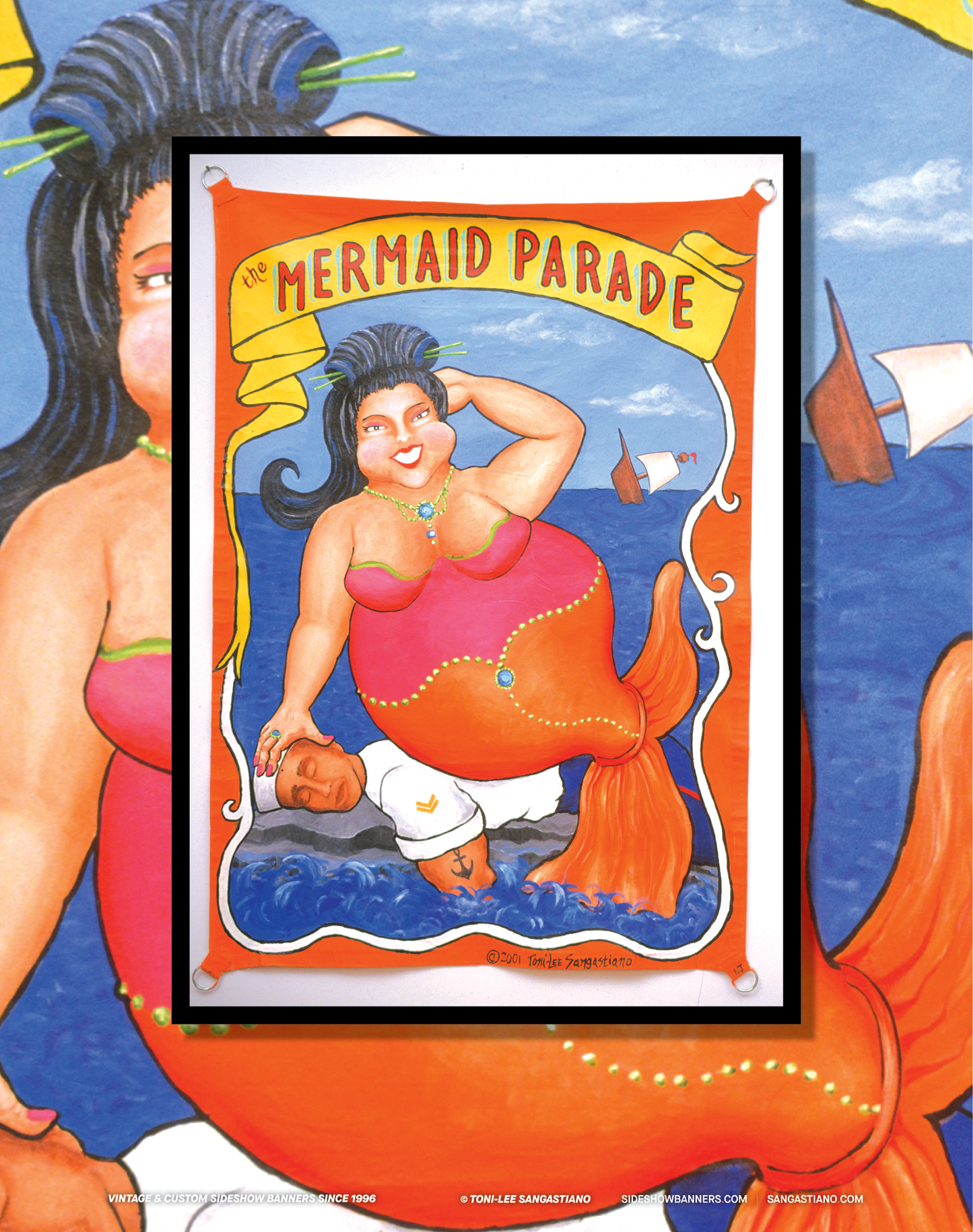 Mermaid Parade Sideshow Banner Poster 11 x 14 Inch