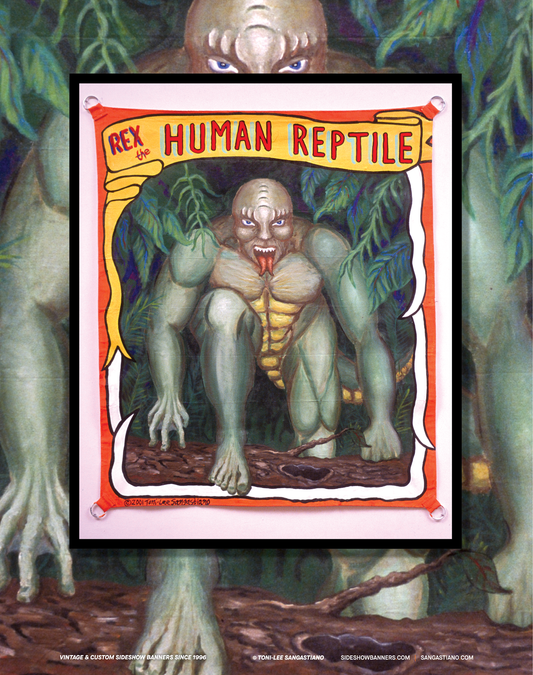 Rex the Human Reptile Sideshow Banner Poster 11 x 14 Inch