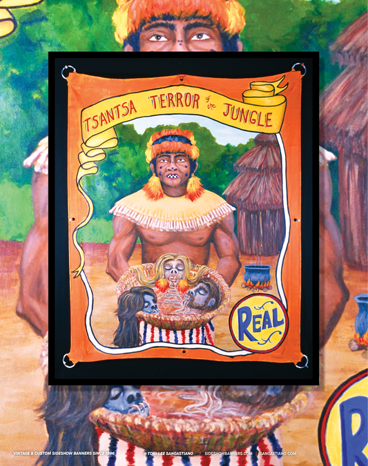 Tsantsa Terror of the Jungle (Shrunken Heads) Sideshow Banner Poster 11 x 14 Inch