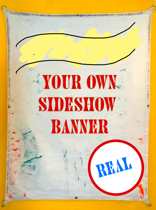 4 X 6 CUSTOM HAND PAINTED SIDESHOW BANNER by Toni-Lee